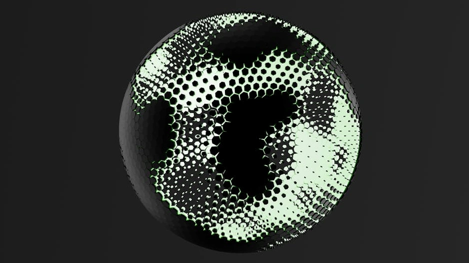 Abstrakcyjne, kolorowe kształty 3D symbolizujące wzrost i kreatywność